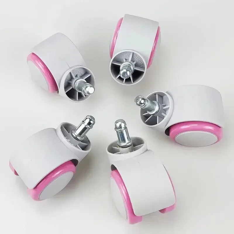 5 Pcs 2‘’ Kids Learning Computer Office Chair Gravity Auto Lock Seat Brake Desk Wheel Accessories Table