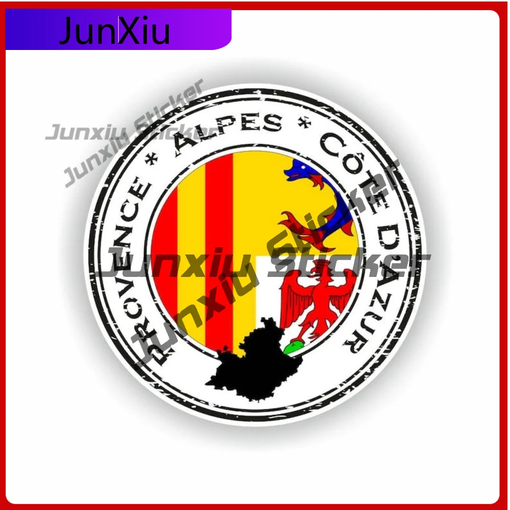 

Provence Alpes Côte d'Azur France Seal Sticker Round Premium Vehicle Sticker For Truck Bumper Fade Resistant Decoration Auto