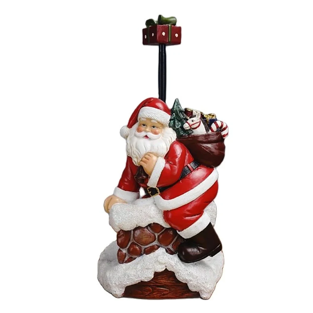 1Pcs Christmas Tissue Holder Resin Tissue Holder Figurines New Year Christmas Bathroom Home Decor B