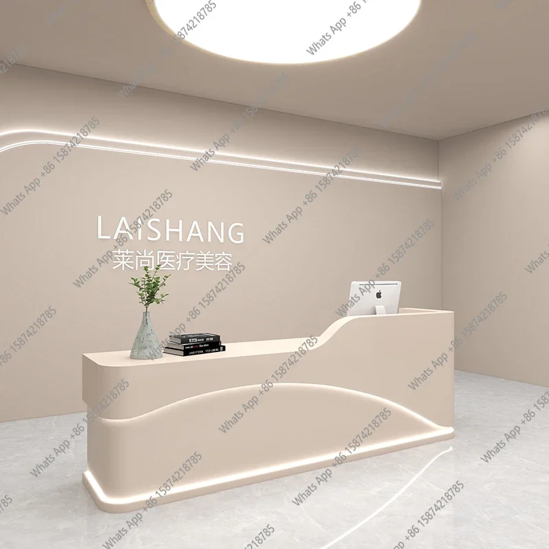 

S Design Modern Reception Desks Organizers Company Luxury Bar Hotel Shop Reception Desks Beauty Mostrador Commercial Furniture