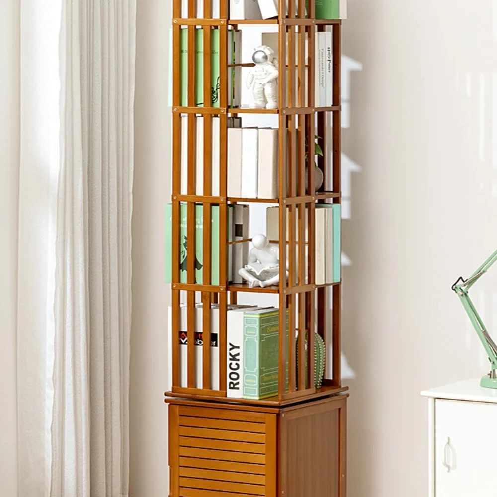 

Rotating Bookshelf Cabinet Storage Floor Desktop Storage Children Simple Living Room Simple Bedroom Student