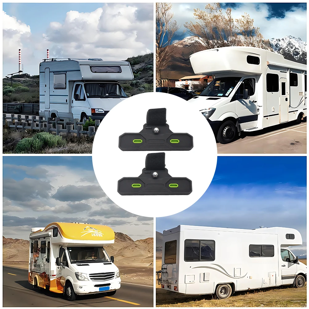 

2Pcs RV Canopy Fixture Nylon Travel RV Awning Clips RV Awning Clamps for Protects RV Awning From Rips and Tears