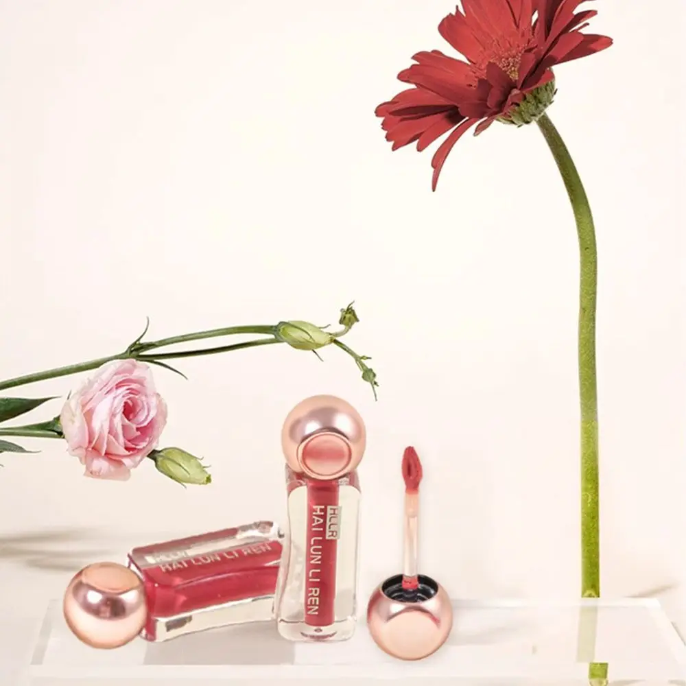 Prosta, długotrwała kremowa pomadka powietrzna Rose Nude Smooth Red Velvet Lipstick Blush Tint Makeup Lip Care Girls