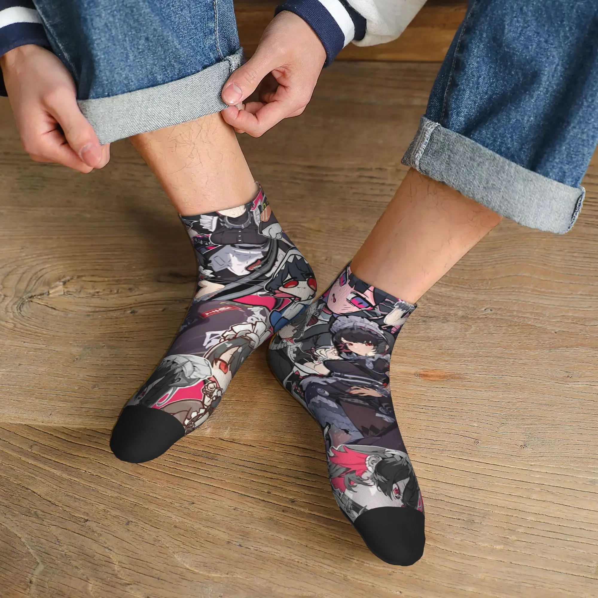 

Носки Ellen Joe Zenless Zone Zero, супермягкие носки в стиле Харадзюку, всесезонные носки, аксессуары для подарков унисекс