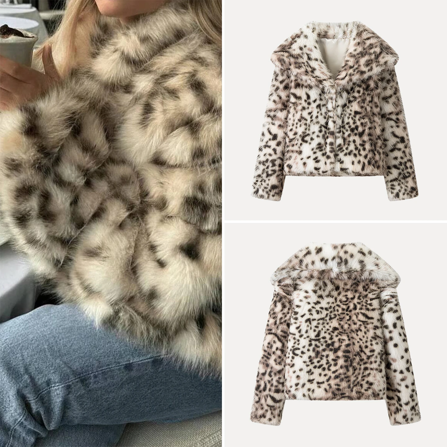 Cappotto di pelliccia con stampa animalier Faionable Capispalla casual per il tempo libero da donna Or Sle Chiusura con bottoni Lungo Sve Ladies Jaet