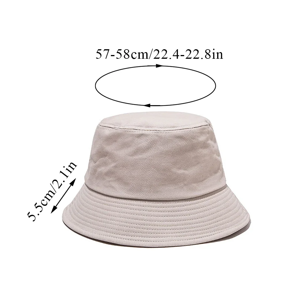 Black White Solid Bucket Hat Unisex Bob Caps Hip Hop Gorros Men Women Summer Panama Cap Beach Sun Fishing Boonie Hat