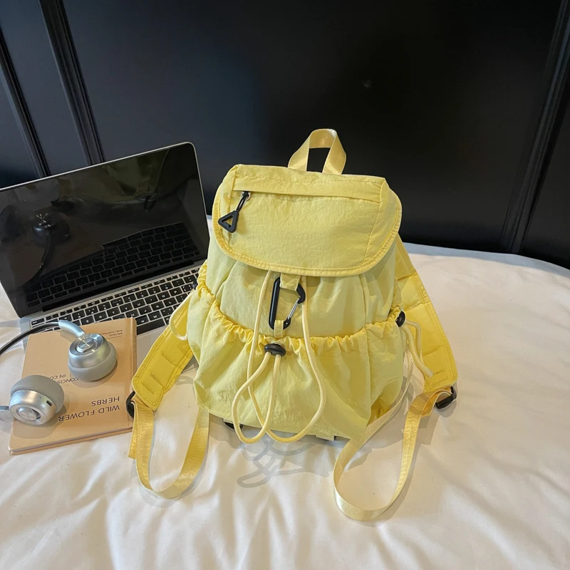 Nylon Casual Solid Interior Compartment Backpacks Large Capacity Women's Bags on Sale 2025 New Zipper Simple Women's Handbags