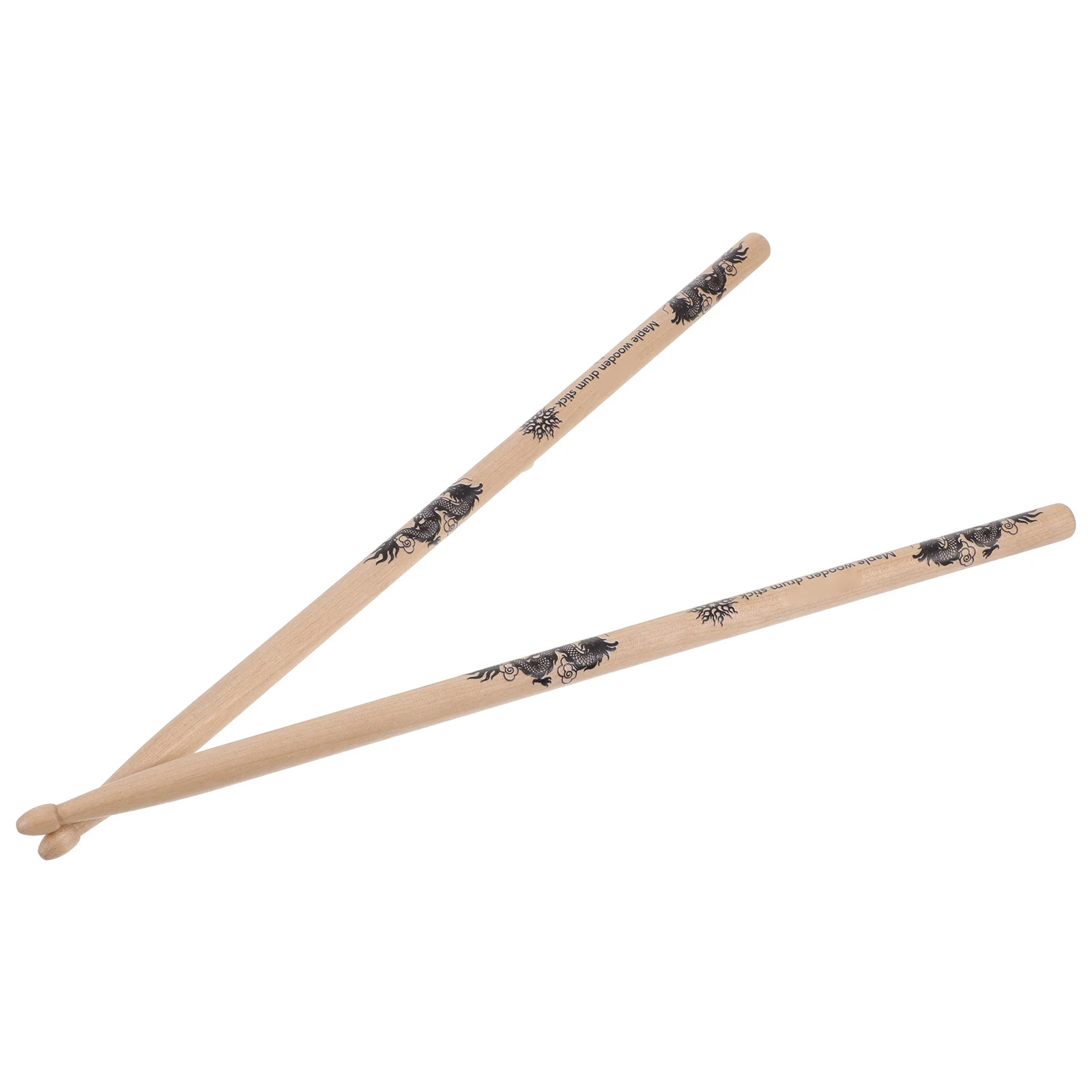

2Pcs Drumsticks Wood Color Rugged Drum Stick Comfortable Non Slip Grip for Drum Accessories Percussion Instrument