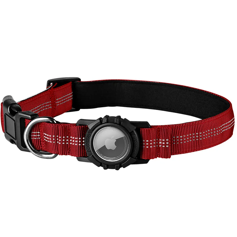 

Adjustable Nylon Collar for Dogs and Cats, GPS Collar Leash, Compatible with Apple Airtags, Pet Accessories, Stable Case