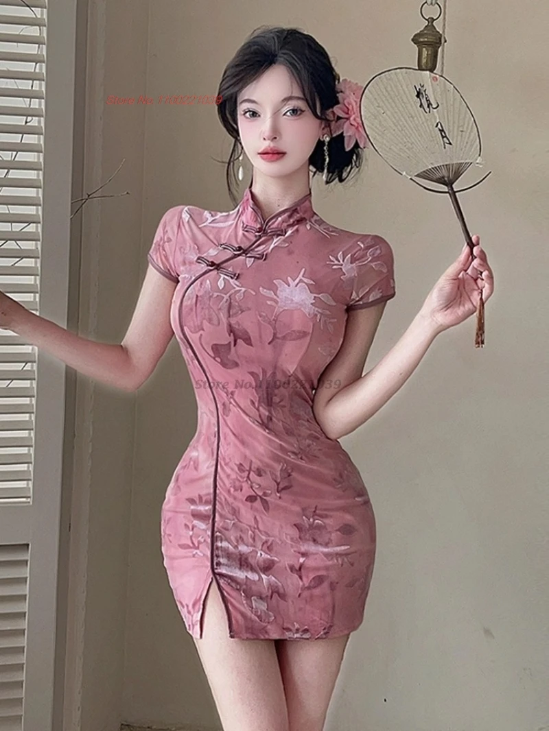 

Китайское сексуальное платье 2021, улучшенное жаккардовое эластичное платье Cheongsam, Ципао, ретро, для ночного клуба, банкета, вечернее платье Ципао, платье