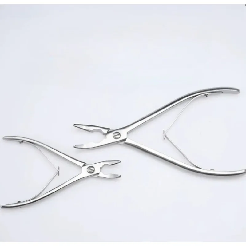 Pinzas Rongeur de articulación única, rectas y curvas, herramienta ortopédica veterinaria para animales pequeños, 14cm 20cm, ancho de mandíbula 2-8mm