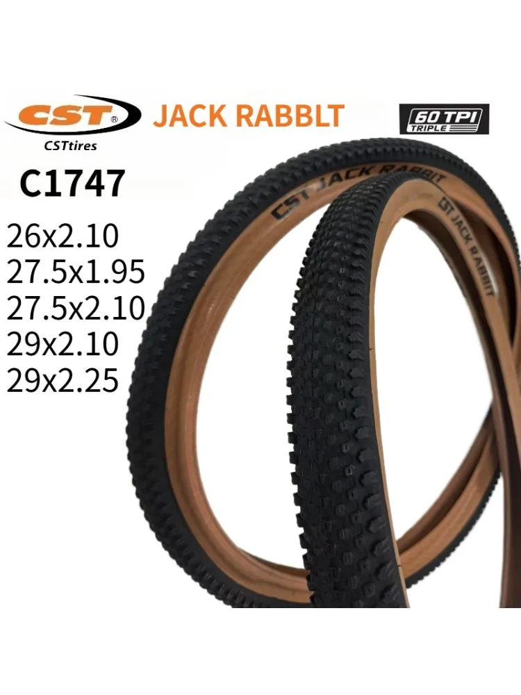 AliExpress CST C1747 JACK RABBIT bicycle tire 26 27.5 29-inch mountain bike cross-country tire 2.1 2.25 brown side tire