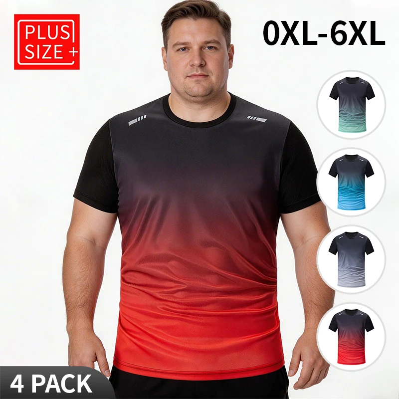 4/1 Piece Men's Short Sleeved Youth Print All Year Round Casual And Comfortable Sports Plus Size Running Inner T-shirt Trendy