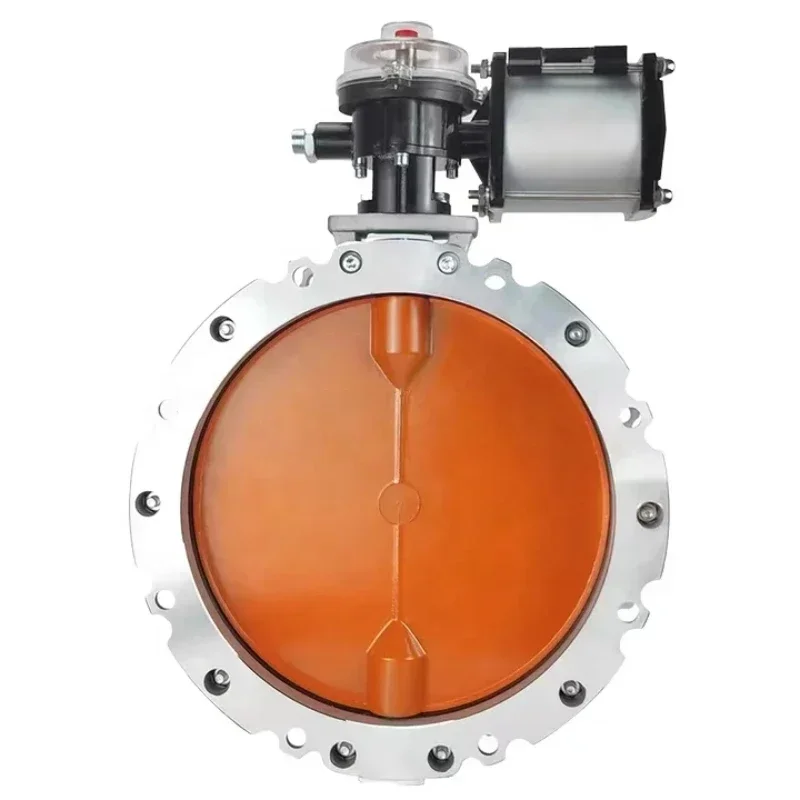 Hot SalesPneumatic Dust Butterfly Valve Aluminum Alloy Powder Cement Tank Silo Discharge Ventilation Valve