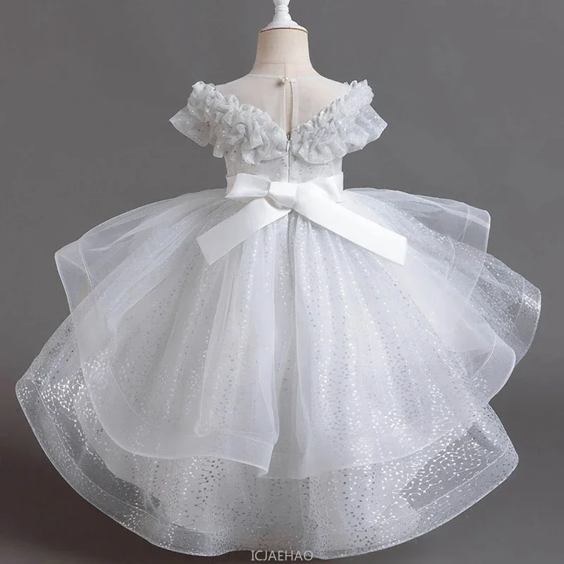 

Long Dress Elegant New Princess Dresses for Girls KFormal Party Wear ids Piano Recital Gown Host Pageant Outfit Flower Girl