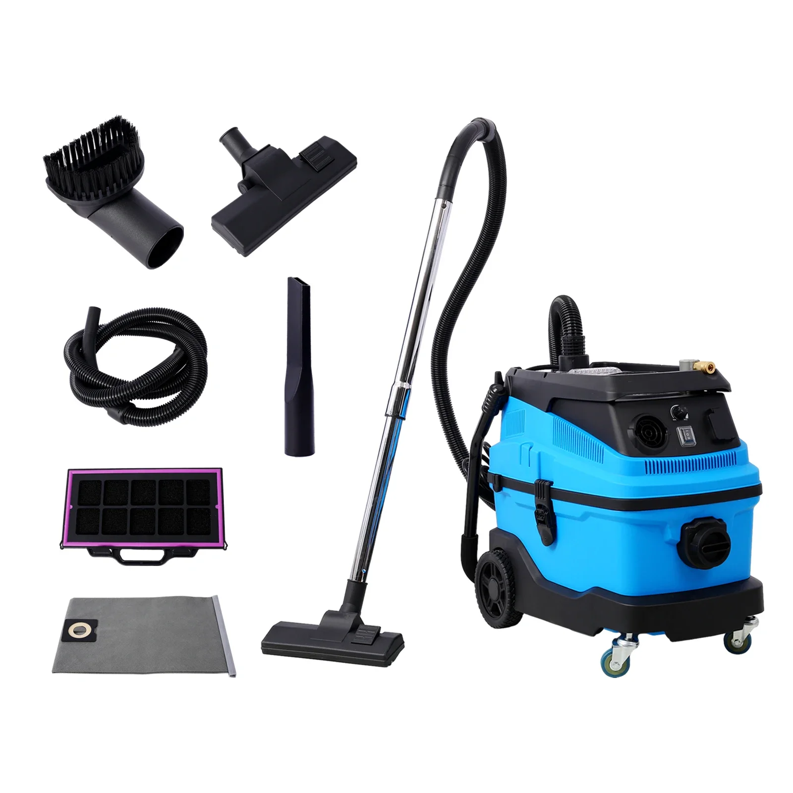 Vacuum Cleaner Powerful Suction Great for Garage Home, Workshop Hard Floor and Pet Hair 8 Gallon Large Capacity 6 Peak Hp 1200W