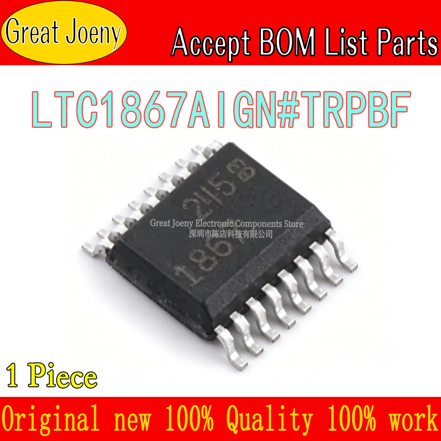 100% New Original LTC1867 LTC1867AIGN#TRPBF LTC1867AIGN 1867 IC Chipset Bulk Best Price SSOP-16