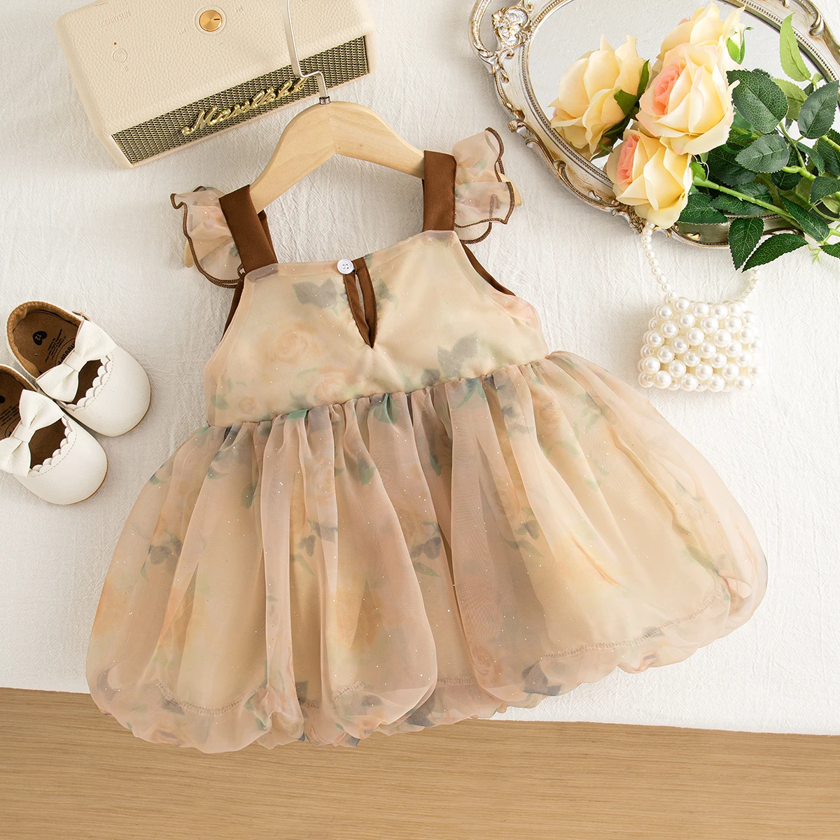 Summer New Princess Style Baby Girl Dress, Sweet Flower Bow Children'S Clothing For Birthday Parties (9 Months - 4 Years Old)