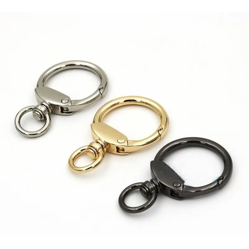 

Metal Spring Openable Metal Spring Gate O Ring for DIY Jewelry Making Keychain Bag Clips Hook Connector