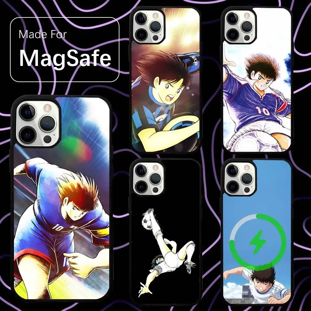

Footballs Captain Tsubasa Phone Case For iPhone 16,15,14,13,12,11,Pro,Max,Plus,Mini,SE New Magsafe Magnetic Wireless Charging