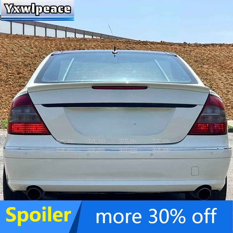 For Benz W211 2002-2009 Spoiler E240 E280 E320 E350 E63 High Quality ABS Material Primer Color  Rear Trunk Wing Spoiler