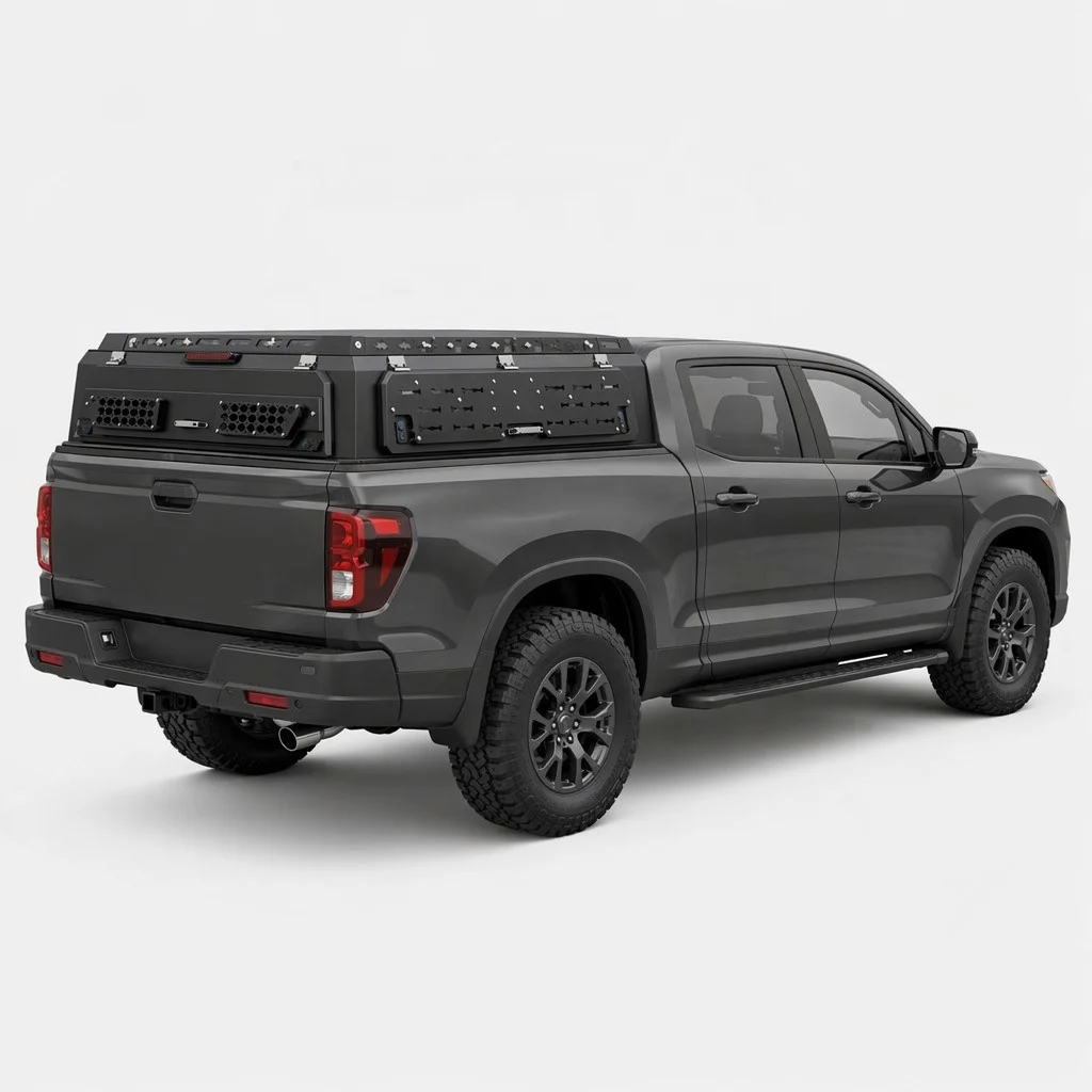 Extra Thick Locking Storage Aluminum Alloy Truck Bed Cap Waterproof No Drill Pickup Hardtop Canopy Offroad Manual Ranger Navara