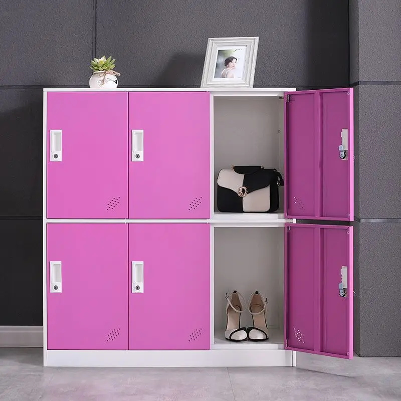 Locked lockers, office dance studio lattice cabinets