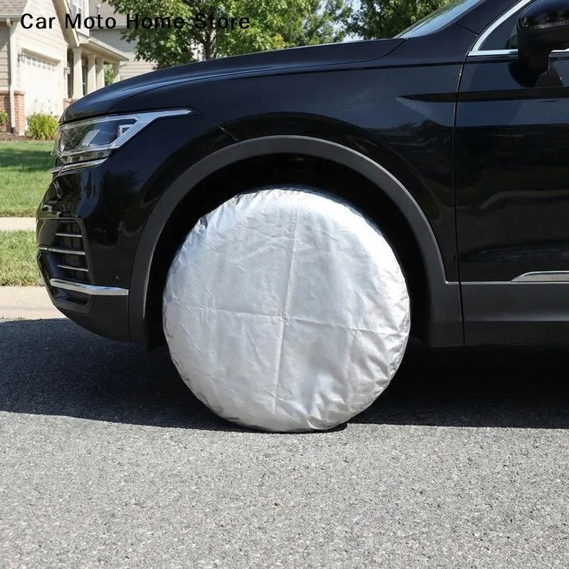 

【DM】1/4Pcs Universal Wheel Tire Covers Oxford Waterproof Sun Protectors Wheel Tire Covers For Camper Car Truck Tire Storage Bag