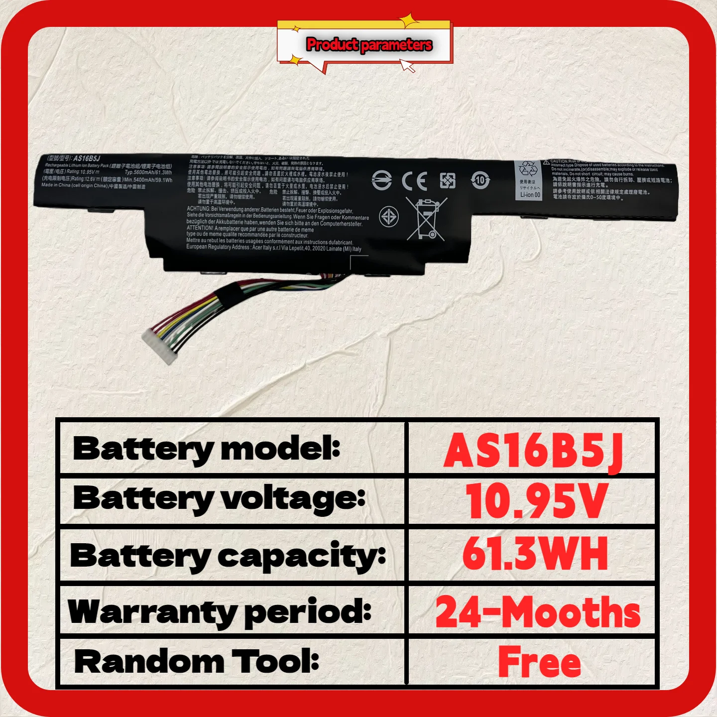 Wholesale And Retail❗❗❗ Battery AS16B5J AS16B8J For Acer Aspire E5-575G E5-575G-53VG E5-575G-75MD E5-575G-5341 F5-573G Serie