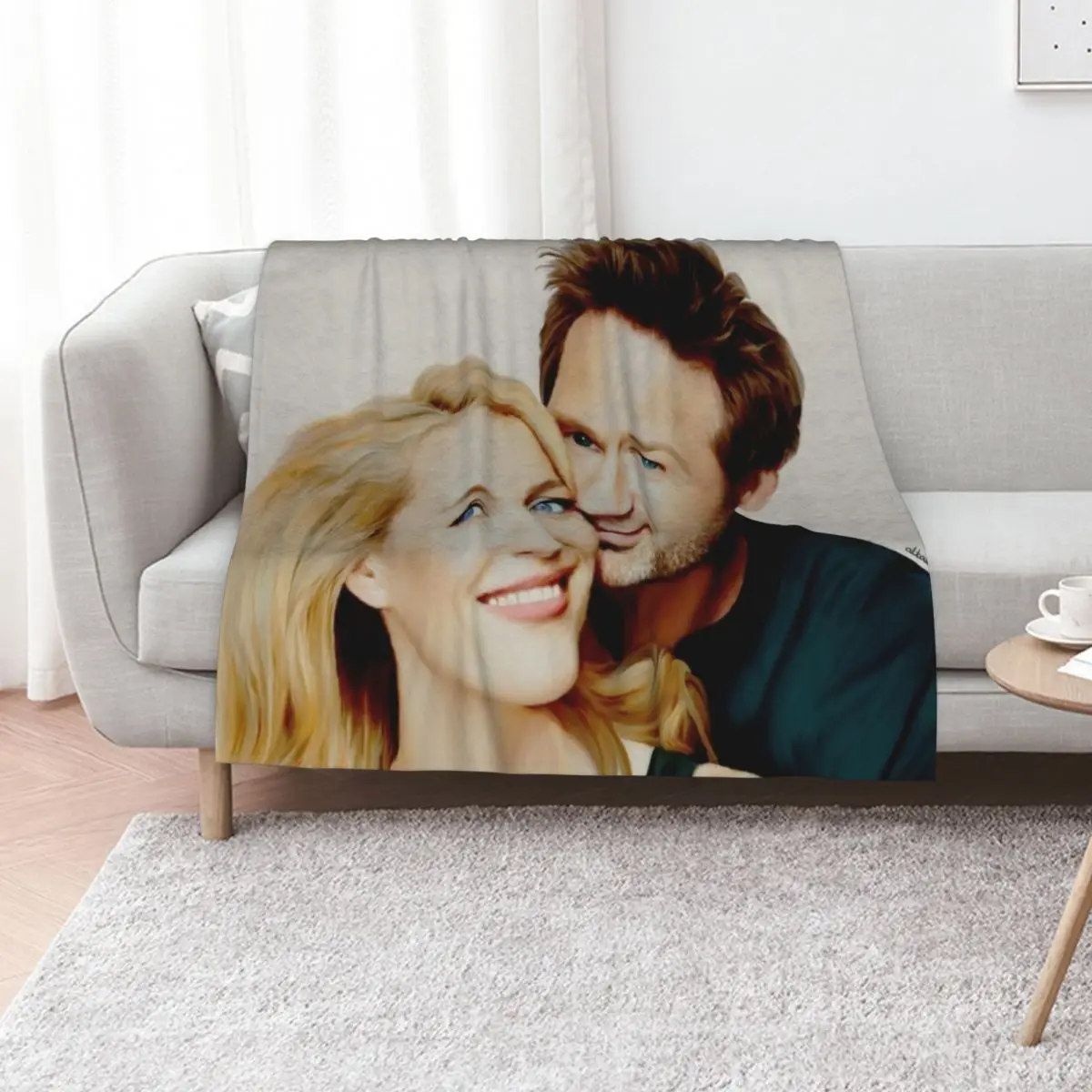 Gillian and David painting Throw Blanket Hairy christmas gifts christmas decoration Summer Fashion Sofas for babies Blankets
