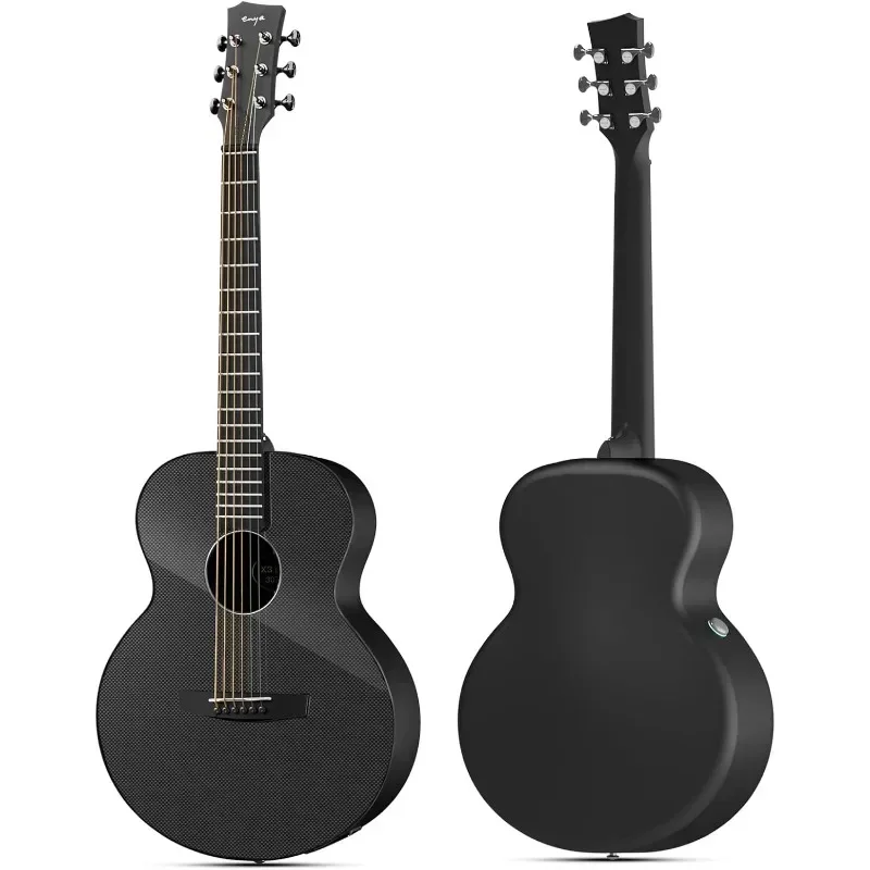 Acoustic Electric Guitar Carbon Fiber X3 Pro Mini Travel Guitar AcousticPlus Guitar Bundle with Gig Bag, Instrument Cable