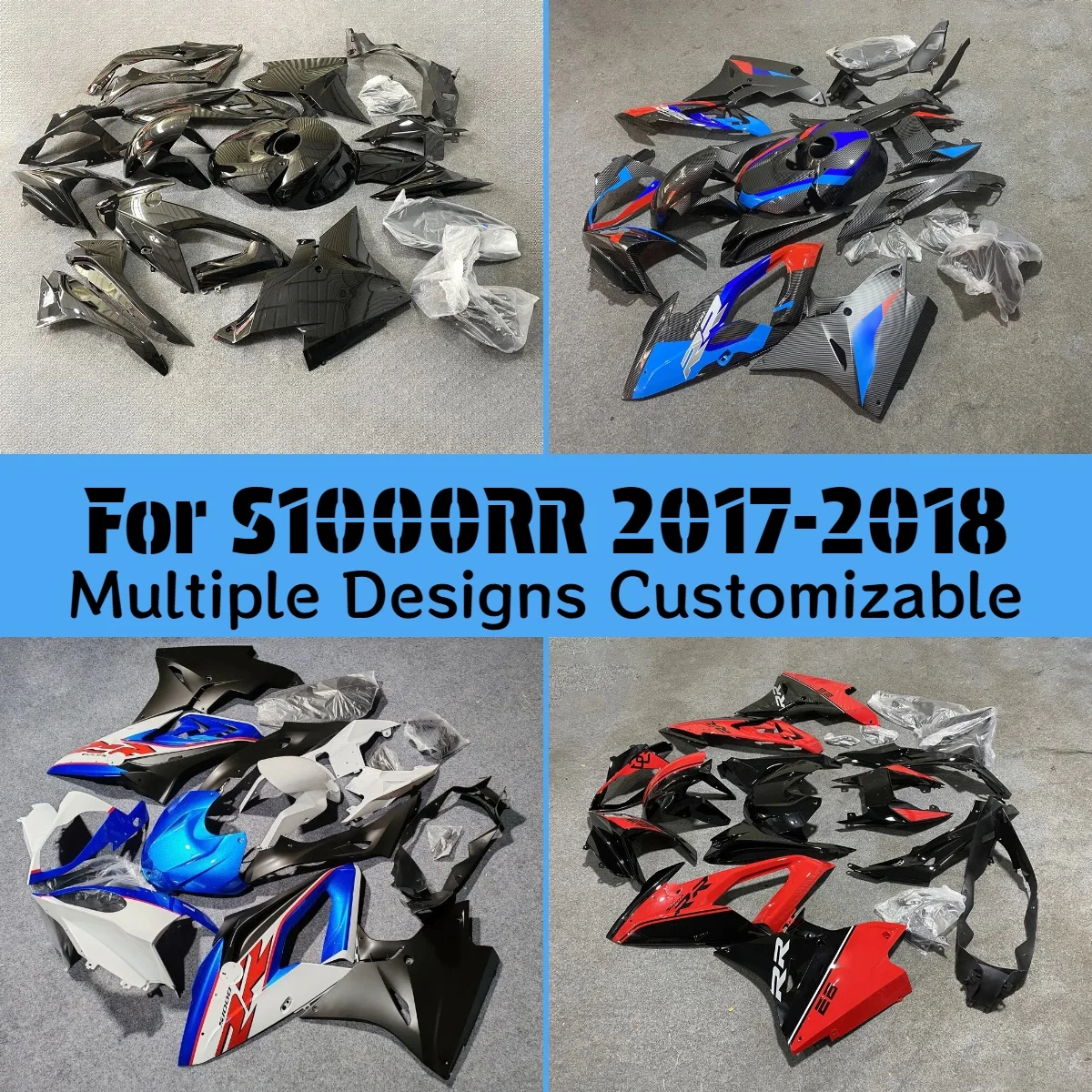 

New Custom Fairing Kit for BMW S 1000RR 2017 2018 Motorcycle Fairings Injection Molding S1000RR 17 18