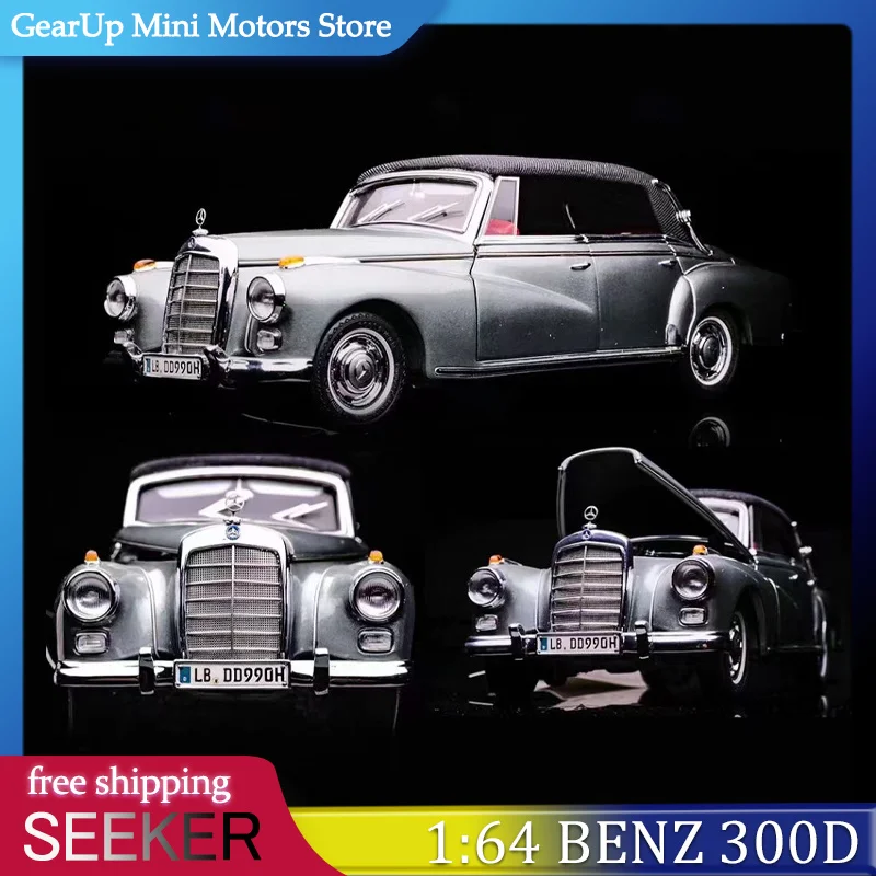 

Seeker 1:64 Mercedes-Benz 300D Convertible Soft Top Alloy Diecast Model Openable Hood & Trunk Vintage Collectible with Details