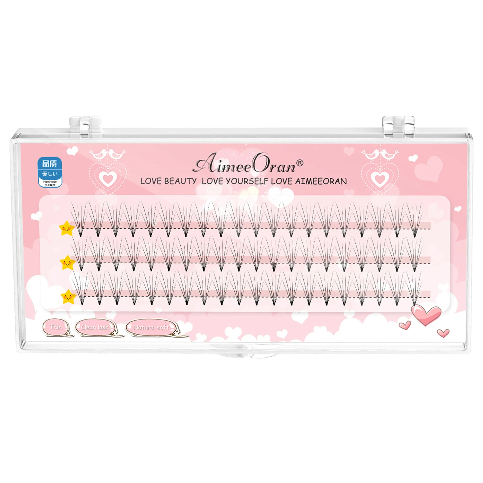 Pack de Faux Cils à Grappe Unique, observateur, Doux, Effet 3D, Bien oral êché, pour Maquillage Officiel 03/ix