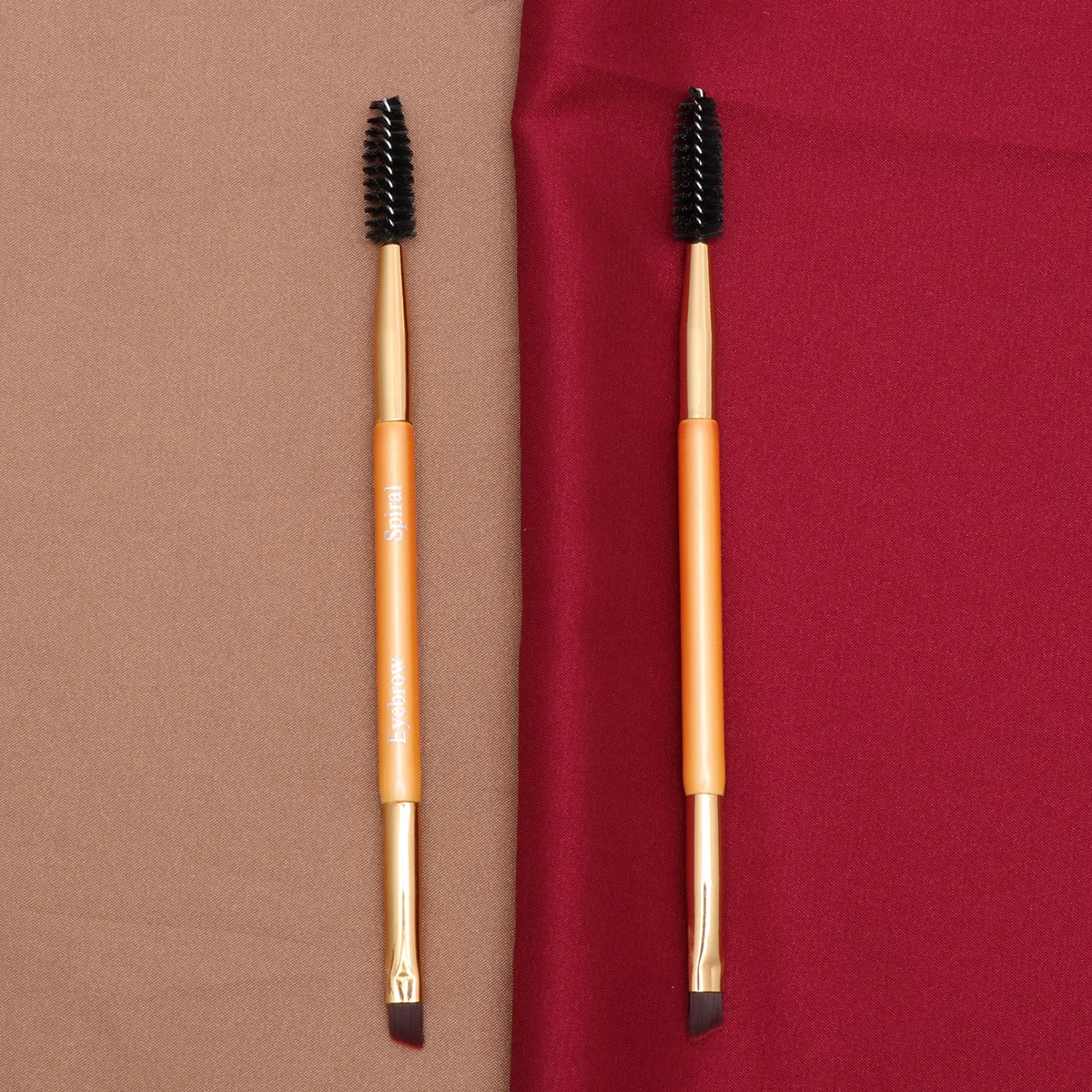 3Pcs Eyebrow Makeup Brush Set Double Ended Angled Design Lightweight Wood Handle for Controlled Liner Filling Brow Shaping