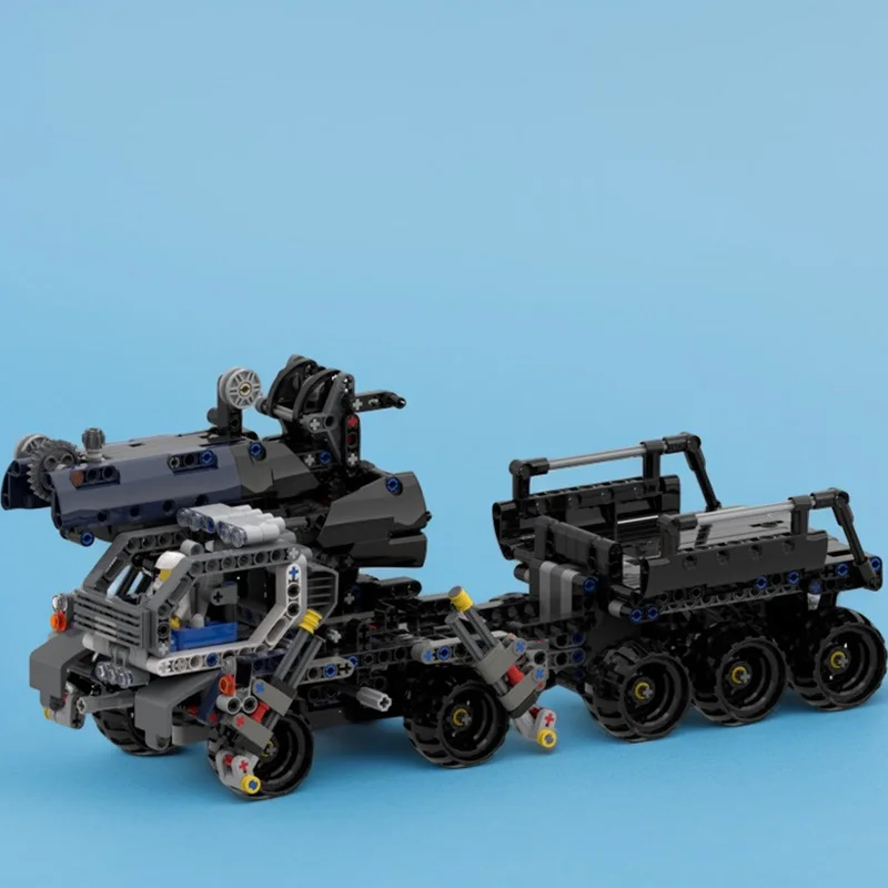 1131 ELEMENTÓW MOC Miejski Czarny Wielofunkcyjny Model Pojazdu Inżynieryjnego Technologia Klocki Konstrukcyjne Kreatywne Zabawki dla Dzieci Prezenty Świąteczne