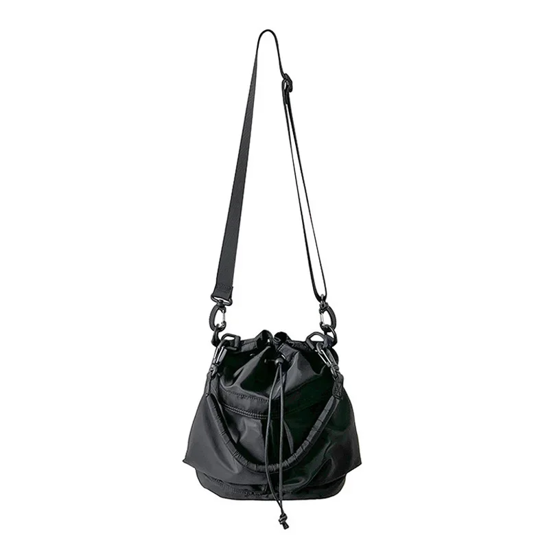 Women Tote Bag Shoulder Bag Nylon Waterproof Large Capacity Handbag Drawstring Crossbody Bag