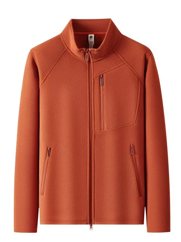 

Thiened Fce Lamb Velvet Outdoor Jaet Stand Collar Men Women Autumn Winter Warm Clothing Polyester Fiber Long Sve Zi...