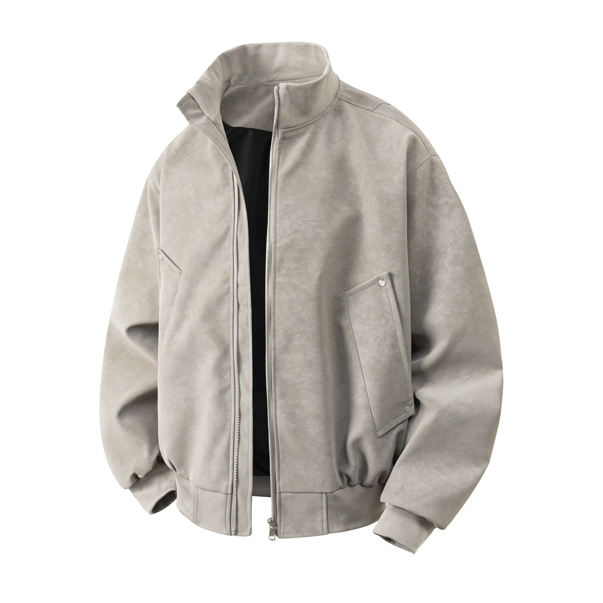 

Мужская кожаная куртка в стиле осенне-весеннего тренда, в американском стиле High Street, с воротником-стойкой, повседневная, свободного кроя, винтажная, класса люкс