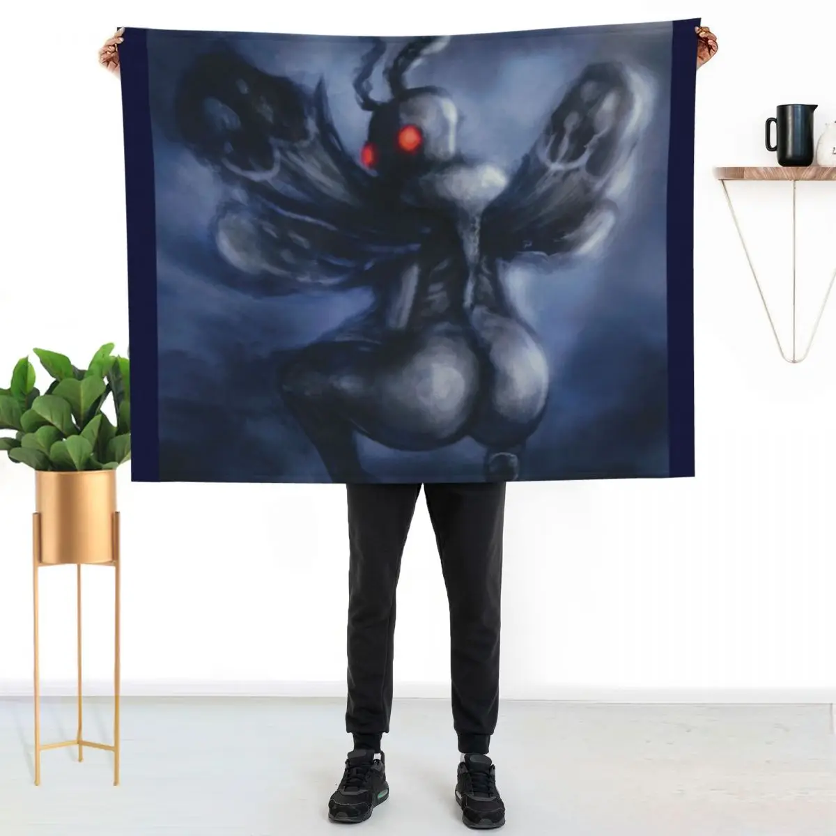 

Twerking Mothman Throw Blanket Wrinkle Resistant Lightweight Blanket