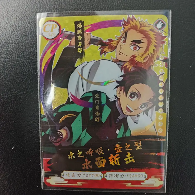 Anime Demon Slayer Kamado Nezuko Kochou Shinobu Cp Card Game Collection carte Rare giocattoli per bambini ragazzi sorpresa regali di compleanno