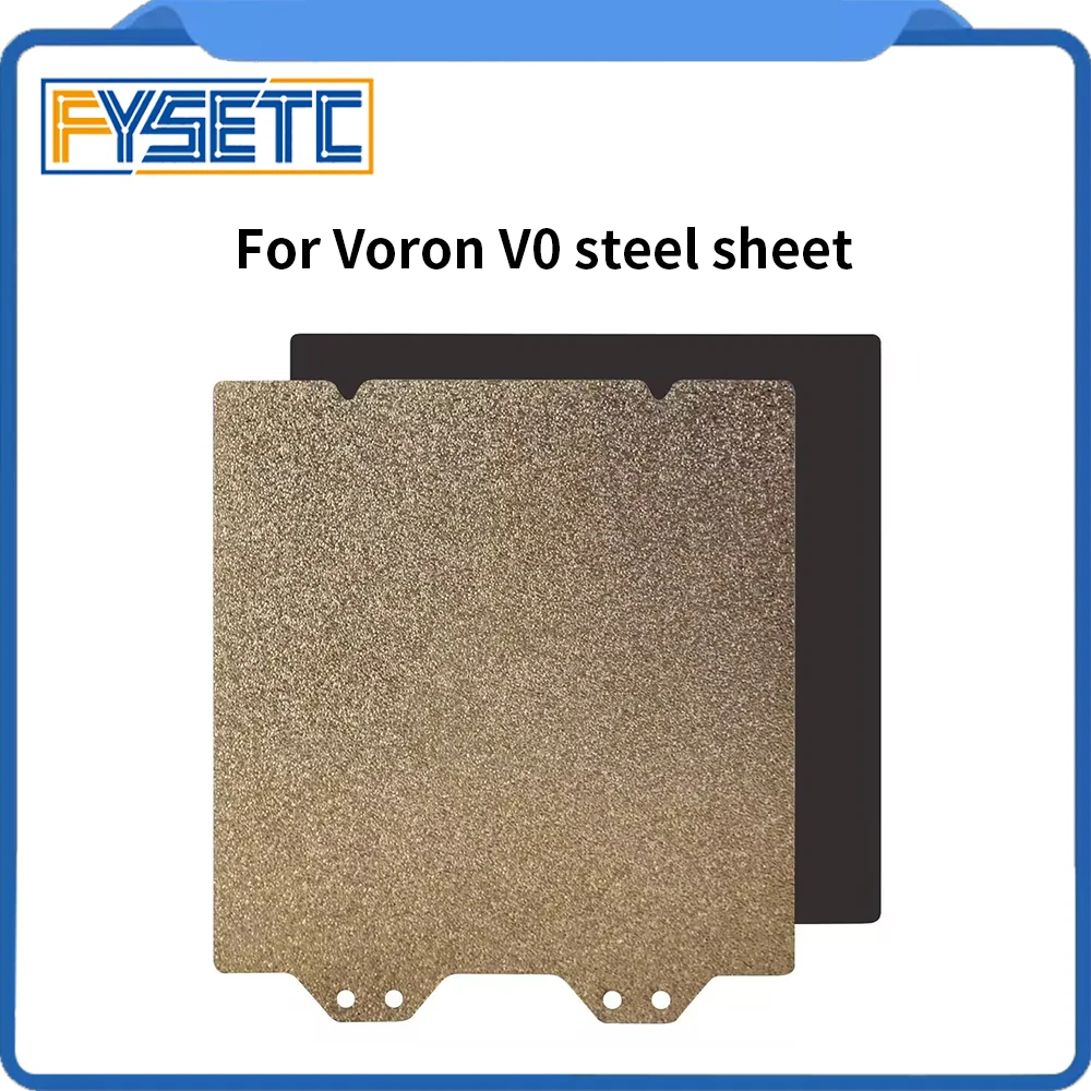 

FYSETC 3D Printer Parts Double-sided powder Sheet 120X120 mm Spring Steel Sheet Textured for voron 0.1 3d Printer