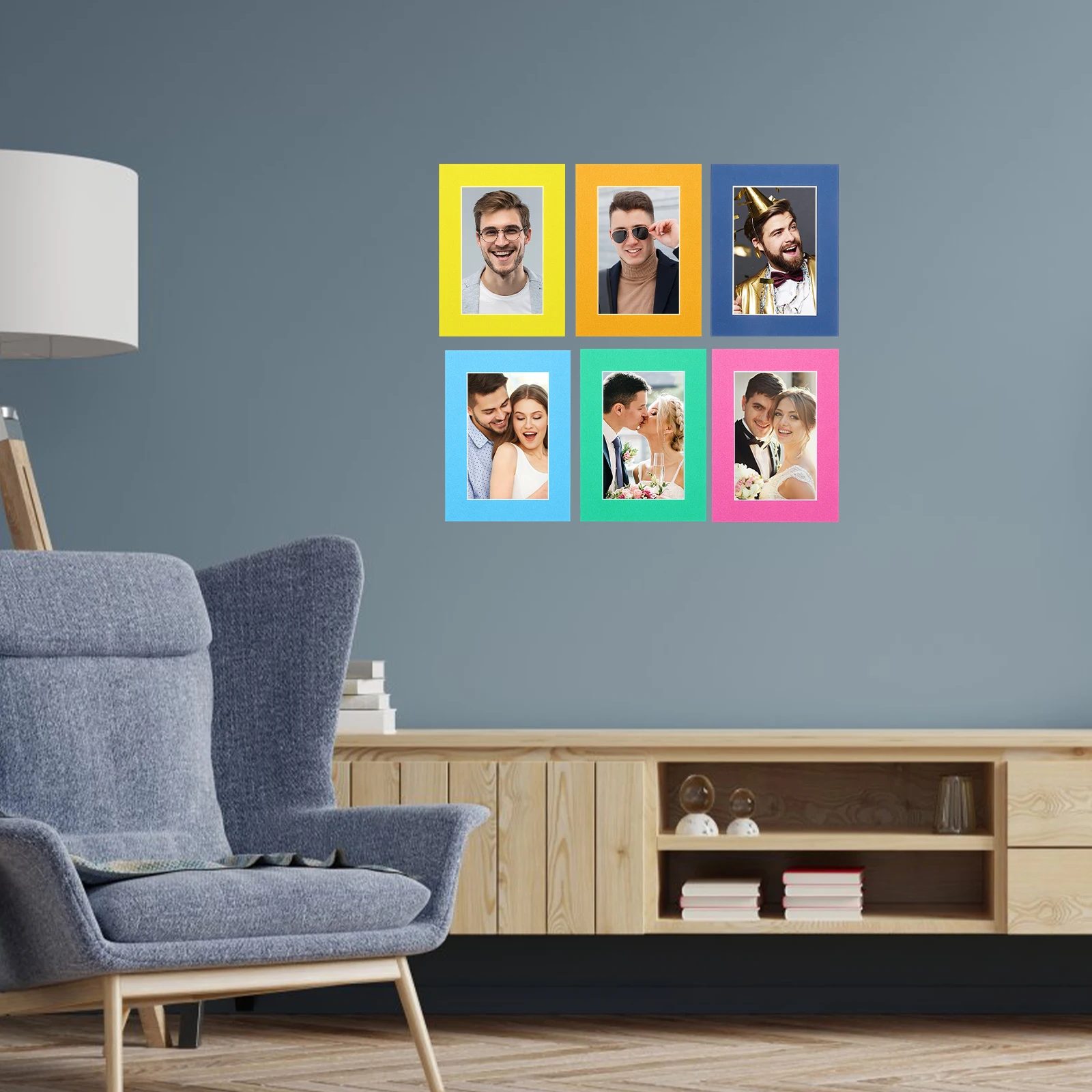 

30 Pcs Cardboard Photo Frame Decorative Paper 6 Inch Single Picture Frame 10 2x15 2cm Random Colors Wall Display