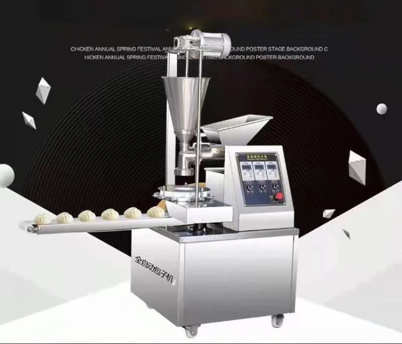 

Nepali Momo Maker Machine Stainless Steel Steamed Stuffed Bao Bun Maker 220V Semi-Automatic Baozi Maker Motor Core Component