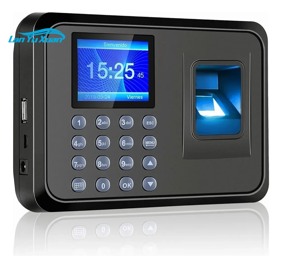 Time Clock - Fingerprint Time Clocks for Employees Small Business Automatic Calculate Working Hours and Deduct Lunch Time