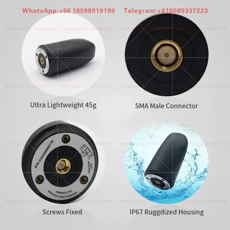 HX-CHX600A L1/L2/L5/L-Band Helical GNSS UAV   4.2dBi High Gain Lightweight Millimeter-Level Accuracy for UAV Drones