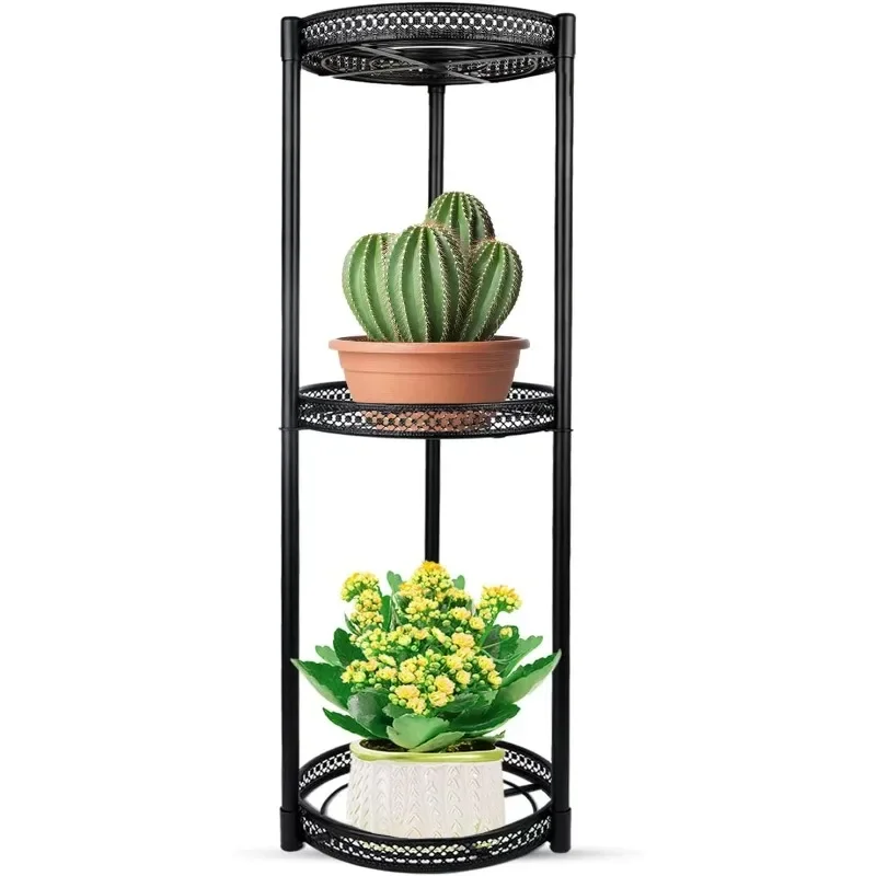 

Extra Wide 10.2" Metal Plant Stand Indoor Outdoor, 3 Tier Tall Corner Plant Stands for Multiple Plant