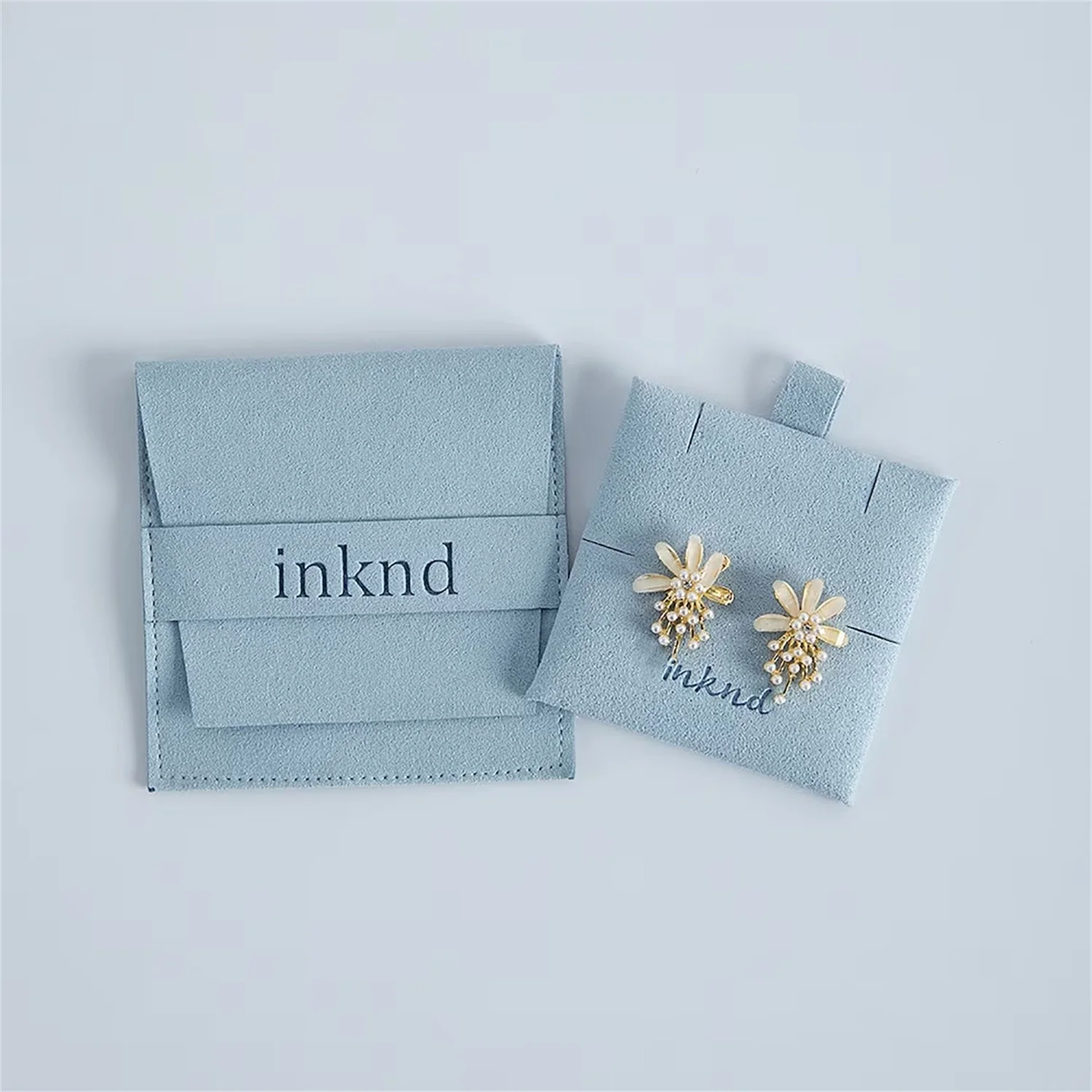 

50 pink personalized jewelry packaging bags with customized logo fashion with buttons microfiber jewelry bags