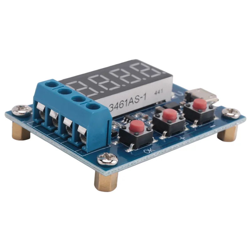 -B15B 1 pezzo ZB2L3 Blu Tipo di scarica di carico esterno 1.2-12V Batteria 18650 Misuratore di scarica del tester di capacità uguale