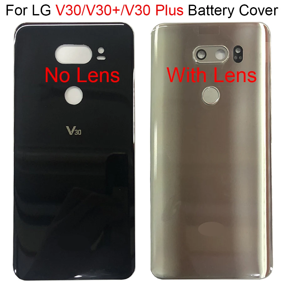 For LG V30 Battery Cover Door Rear Glass Housing For LG V30 Plus V30+ Back Cover H930DS VS996 Battery Cover Replacement Parts